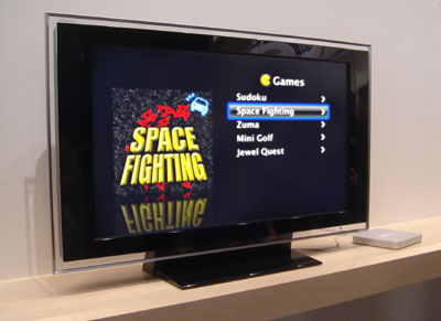 Mockup of the Apple TV Games screen